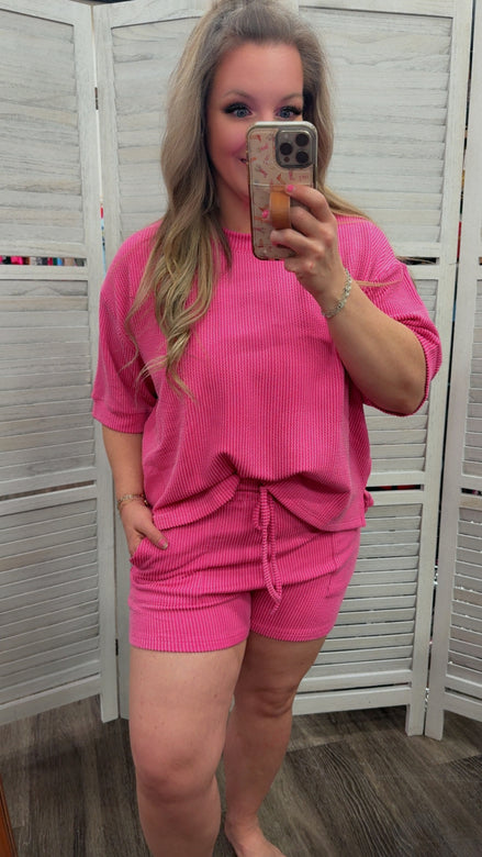 Ribbed Knit Lounge Shorts ONLY