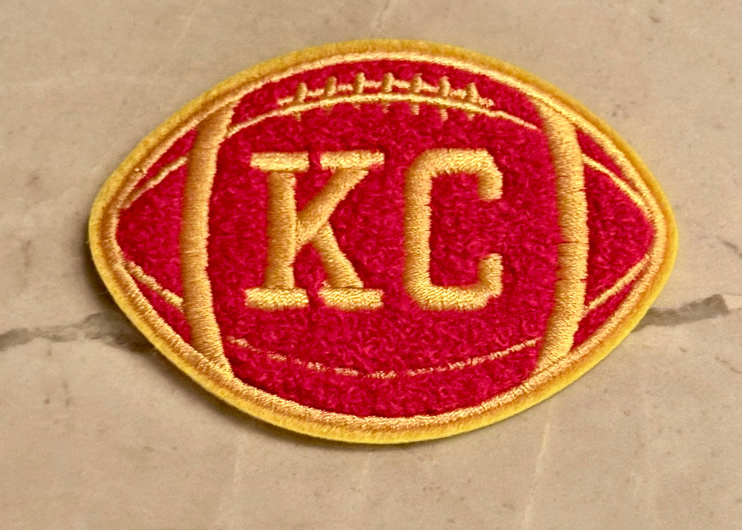 KC Football Chenille Red Patch