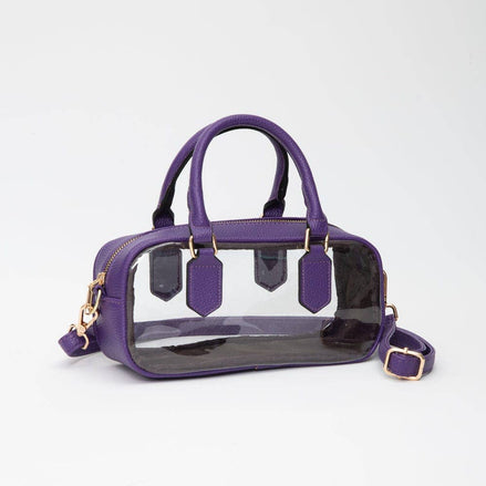 Clear East-West Top Handle/Crossbody