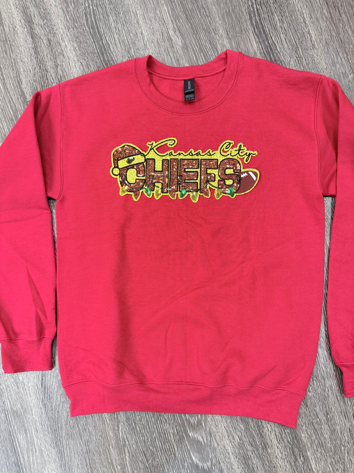 Sequin Holiday Chiefs w/Lights Sweatshirt
