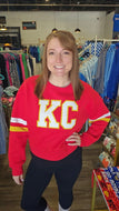 End Zone KC Cropped Sweatshirt