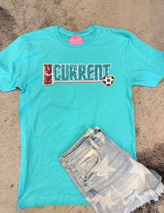 KC Current Soccer Tee w/Sequin patch