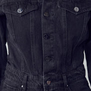 Long Sleeve Denim Jumpsuit