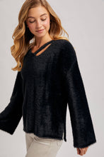 Load image into Gallery viewer, STRAPPY FRONT FUZZY PULLOVER
