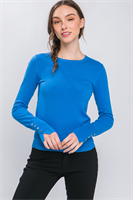 Load image into Gallery viewer, Sweater with Button Sleeve Detail
