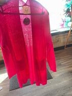 Front Pocket Long Cardigan