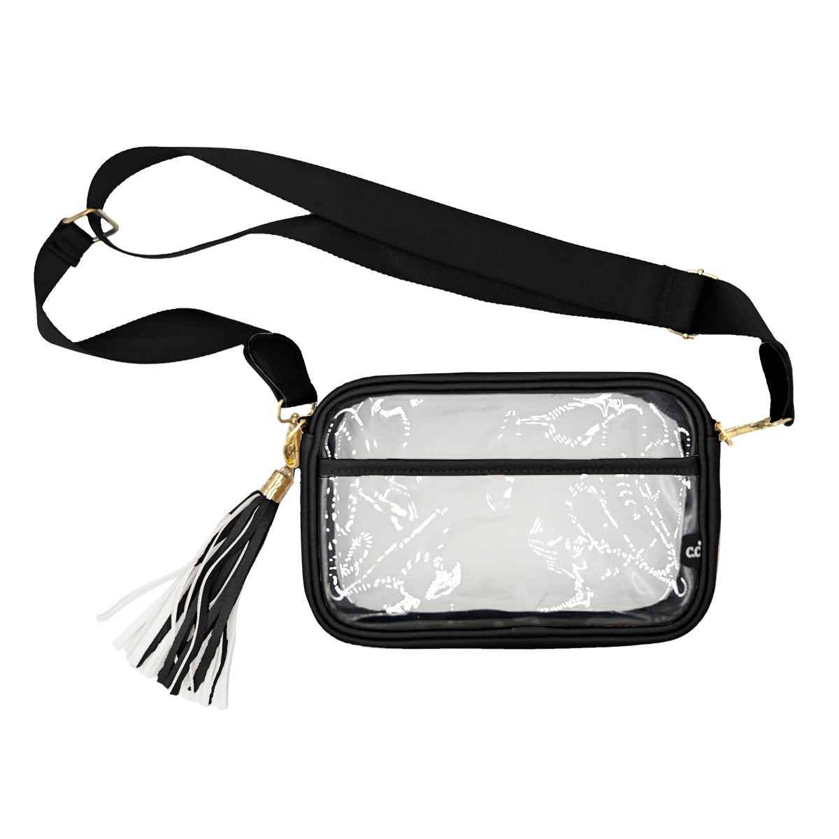 Clear Gameday Crossbody Bag With Tassel