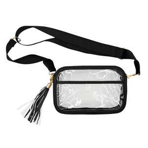 Clear Gameday Crossbody Bag With Tassel