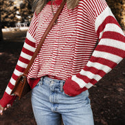 Red and White Striped Sweater