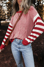 Load image into Gallery viewer, Red and White Striped Sweater
