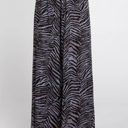 Zebra Design Wide Legged Smocked Pants