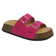 CHUBBY DOUBLE BUCKLED STRAP PLATFORM HEEL CORK SANDAL