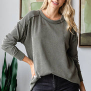 Ribbed Long Seeve Top