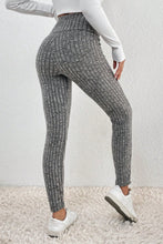 Load image into Gallery viewer, Wide Waistband Ribbed Knit Leggings
