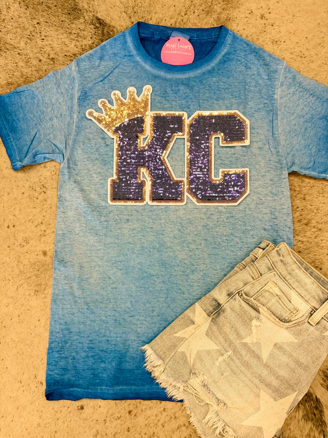 KC Crown Royals Tee w/Sequin Patch