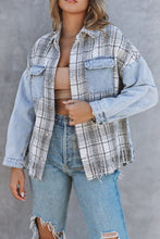 Load image into Gallery viewer, Plaid and Denim Jacket
