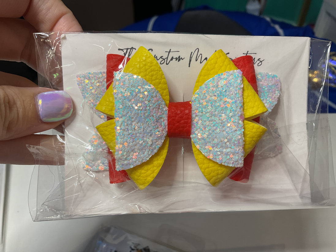 Faux Leather Bows