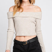 Off Shoulder Crop Top