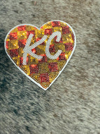 KC Sequin Heart Patch