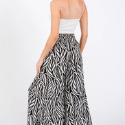 Smock Waist Wide Leg Pants (black)
