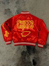 Load image into Gallery viewer, KIDS CHIEFS Satin Bomber Jacket
