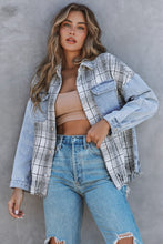 Load image into Gallery viewer, Plaid and Denim Jacket
