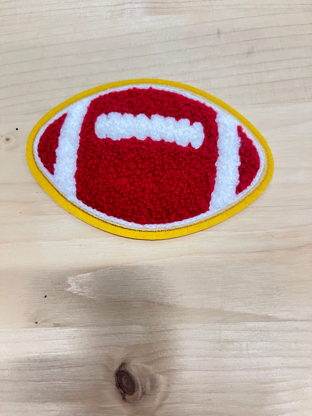 Chenille Football Iron-On Patch