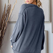 Ribbed Tunic Top w/Pockets