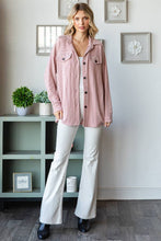 Load image into Gallery viewer, Ribbed Shacket w/Front Pockets
