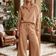 Scuba Wide Leg Pants (Half Zip Pullover Top Sold Separately)