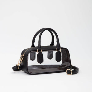 Clear East-West Top Handle/Crossbody