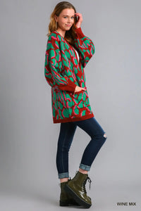 Green Mix Cardigan Sweater