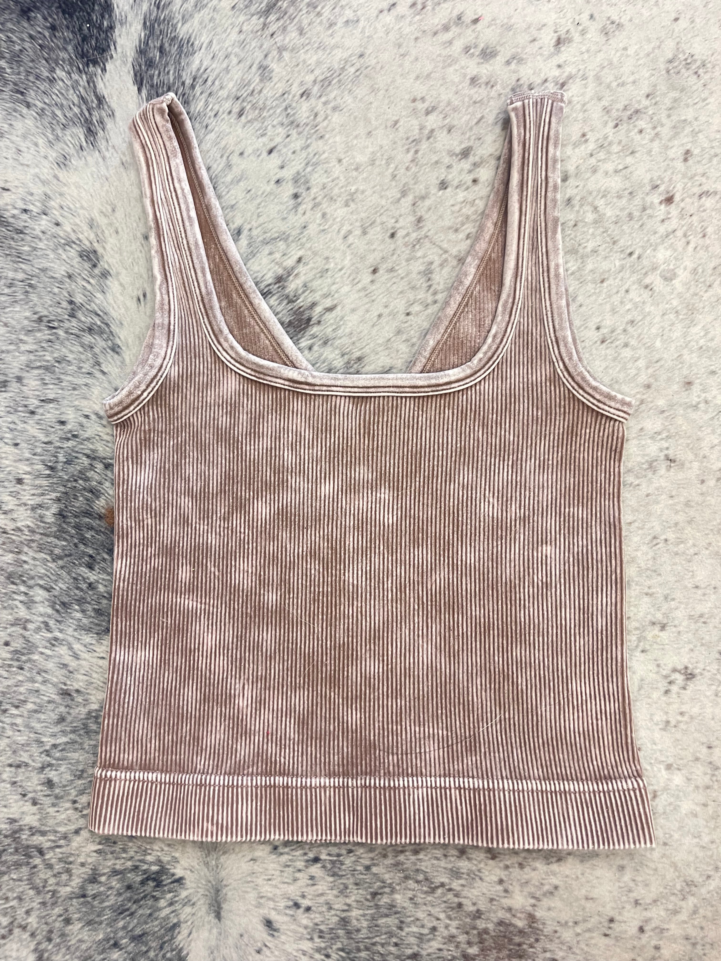 Reversible Neckline Cropped Tank