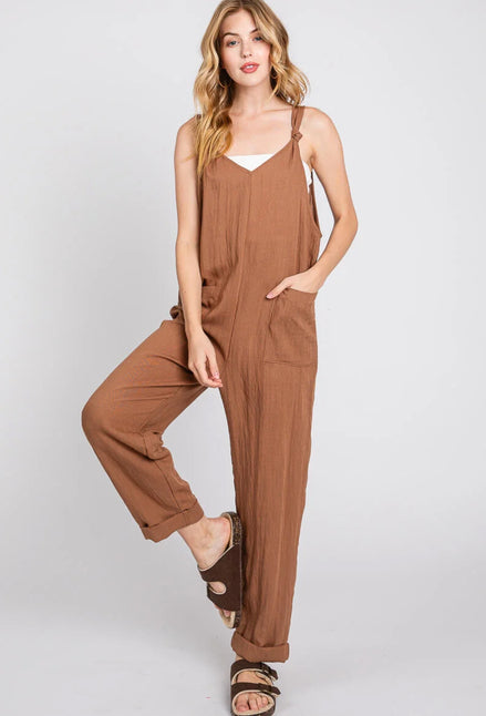 Front Pocketed Jumpsuit