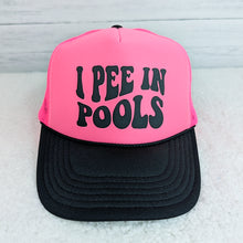 Load image into Gallery viewer, I Pee In Pools Full Neon Trucker Cap
