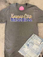 Kansas City Baseball Royals Tee w/Sequin Patch