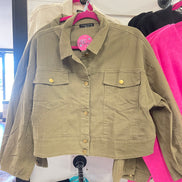 Button Up Cropped Jacket