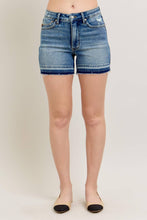 Load image into Gallery viewer, JUDY BLUE Mid Rise Tummy Control Vintage Wash Release Hem Shorts
