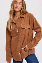 Load image into Gallery viewer, Corduroy Button Down Shacket w/Pockets
