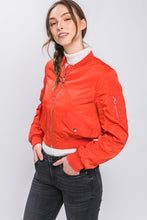 Load image into Gallery viewer, Bomber Jacket with Zipper Detail
