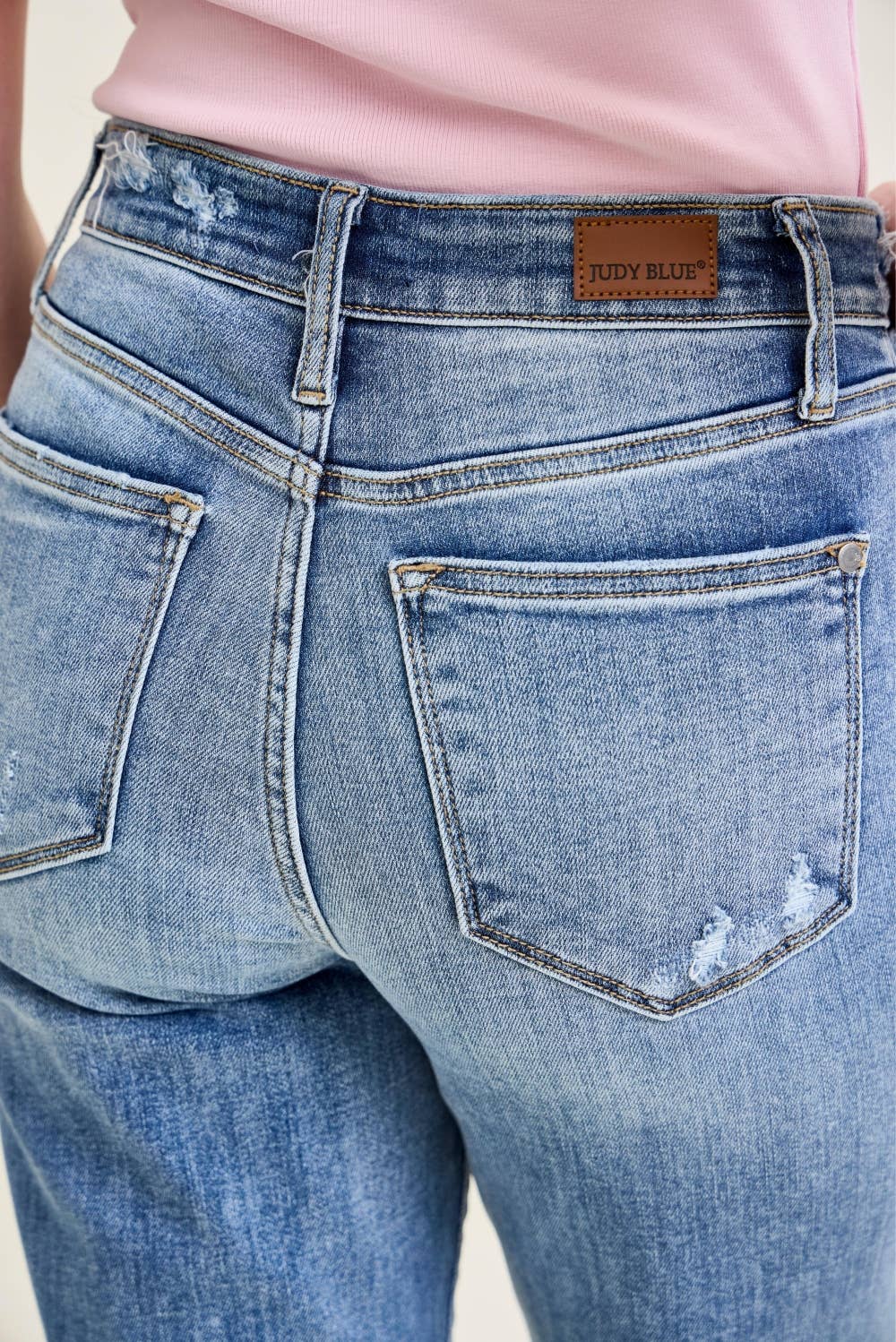JUDY BLUE High Waisted w/ Destroy Crop Wide Leg