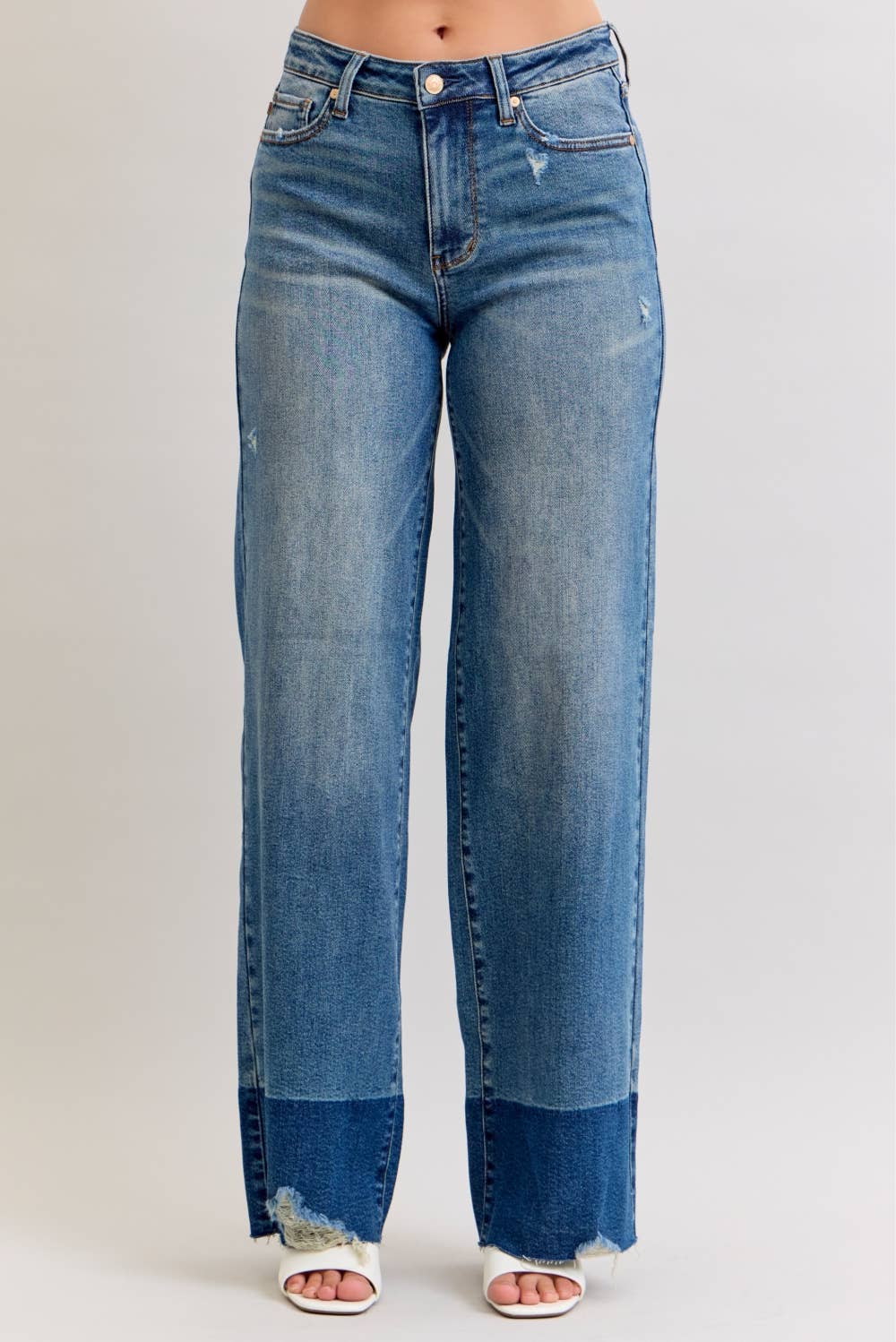 JUDY BLUE High Waisted Column Straight