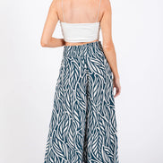 Smocked Waist Wide Leg Pants
