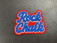 Rock Chalk Chenille and Embroidered Small Patch