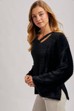 Load image into Gallery viewer, STRAPPY FRONT FUZZY PULLOVER
