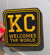 Load image into Gallery viewer, KC Welcomes the World Cup Embroidered Patch (3 inch)
