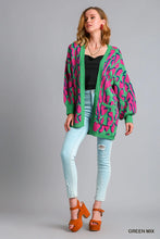 Load image into Gallery viewer, Wine Mix Cardigan Sweater

