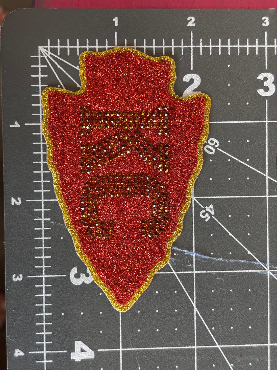 Rhinestone Transfer Arrowhead KC