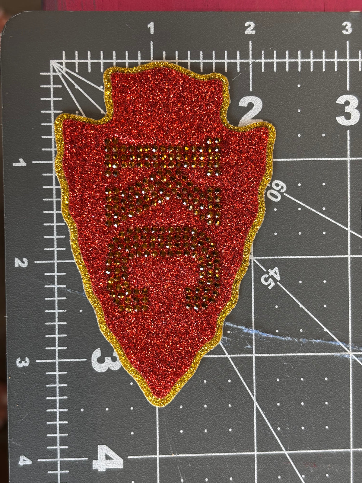 Rhinestone Transfer Arrowhead KC