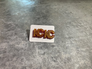 KC Stud (gold glitter)